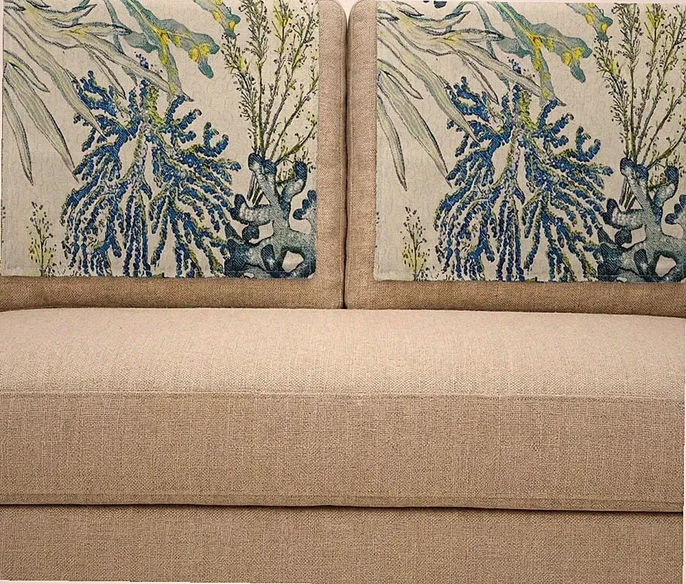 Breling 2 Pieces Headrest Protector Covers for Recliner Chair with Plant Print