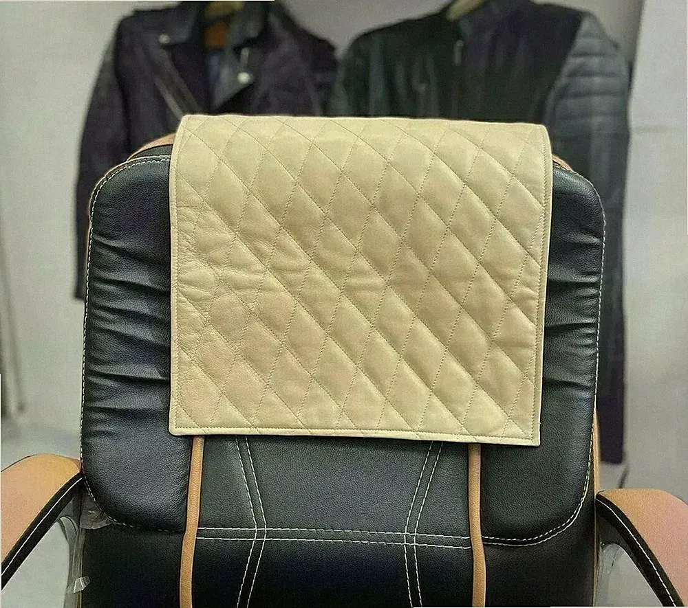 New Recliner Furniture Genuine Beige Slipcover Protector Cover Leather Headrest