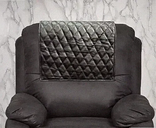 New Recliner Furniture Genuine Leather Cover Slipcover Protector Black Headrest