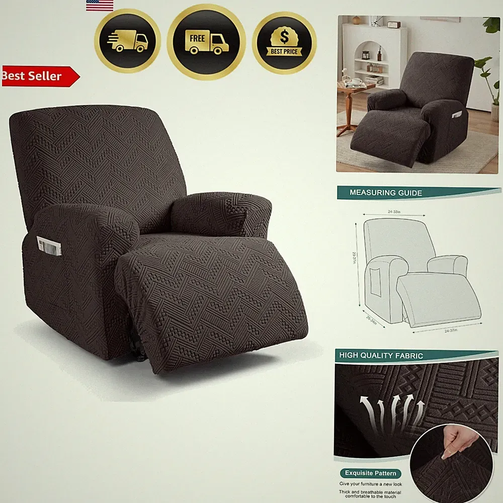 Recliner Sofa Cover Recliner Chair Cover Furniture Protector with Pockets